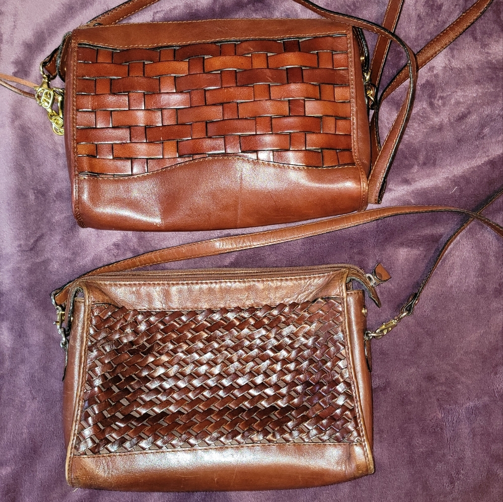 Vintage etienne aiger crossbody leather bags boho festival